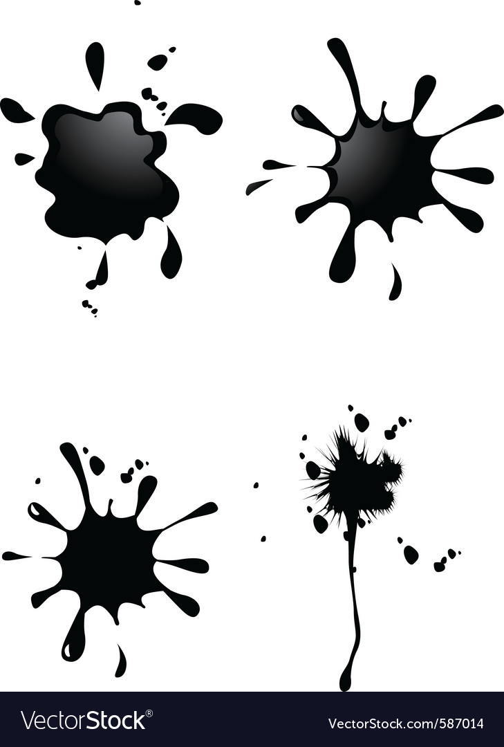 Paint blobs Royalty Free Vector Image - VectorStock