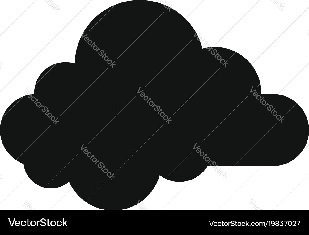 Small Cloud Icon Simple Style Royalty Free Vector Image