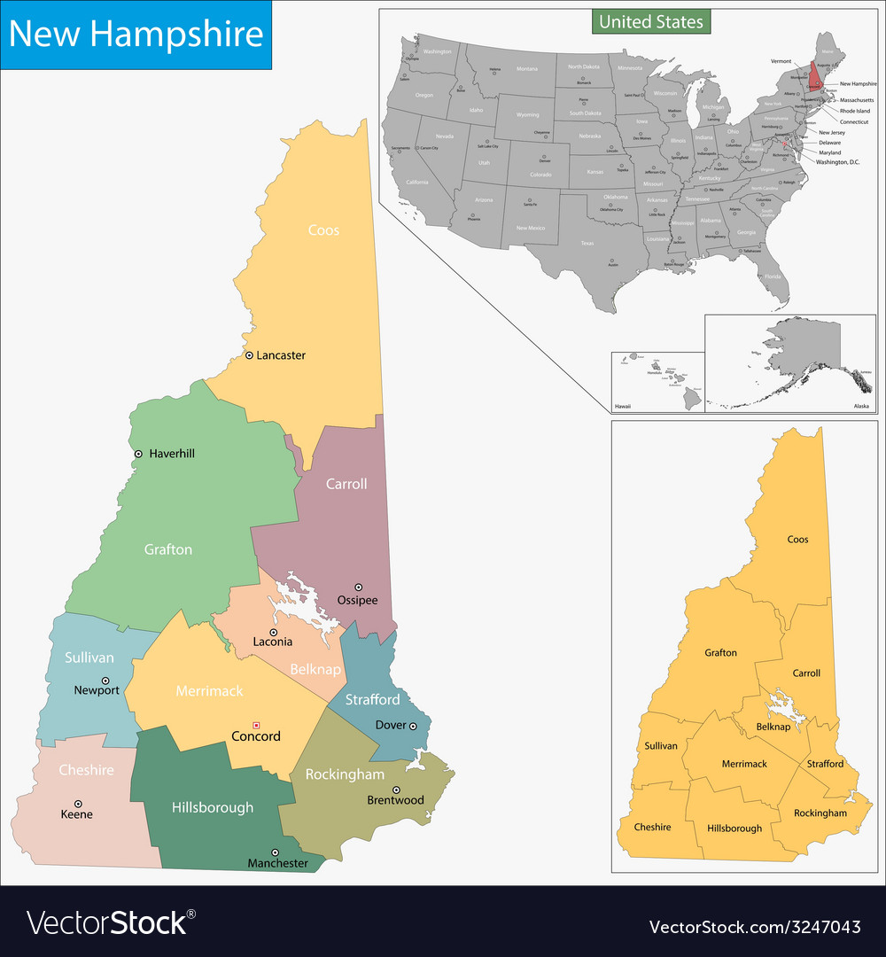 Vector map Manchester New Hampshire