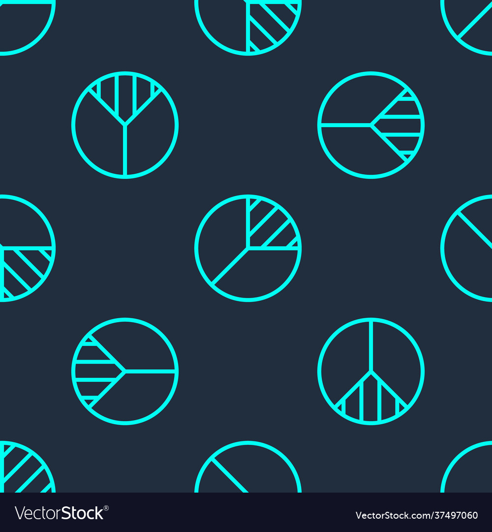 Green line pie chart infographic icon isolated Vector Image