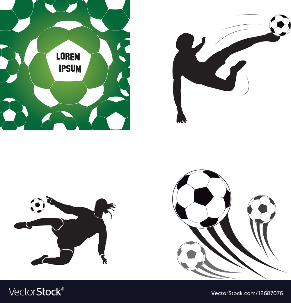 Set of soccer elements Royalty Free Vector Image