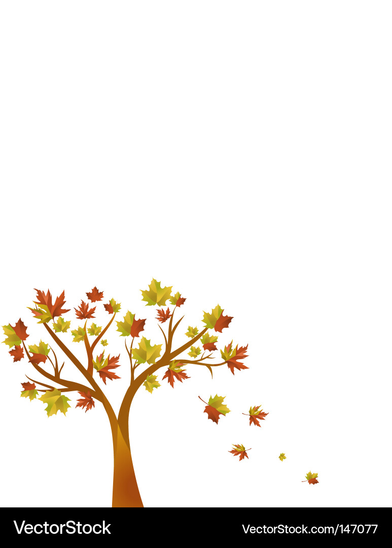 Autumn tree Royalty Free Vector Image - VectorStock