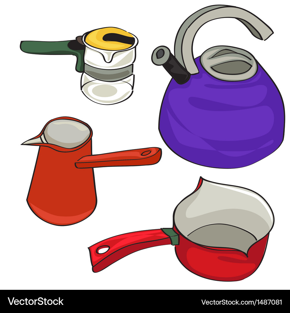 Kettles Royalty Free Vector Image - VectorStock