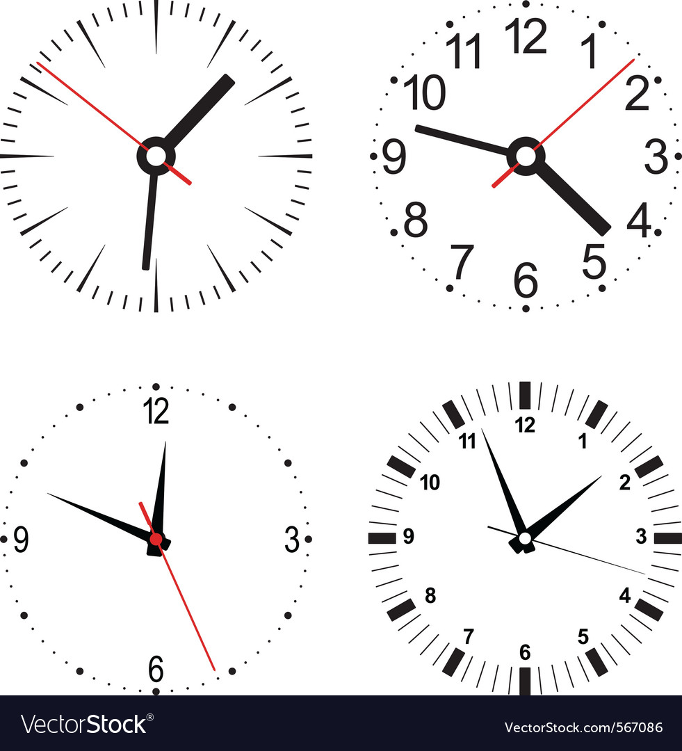 Clock numbers Royalty Free Vector Image - VectorStock