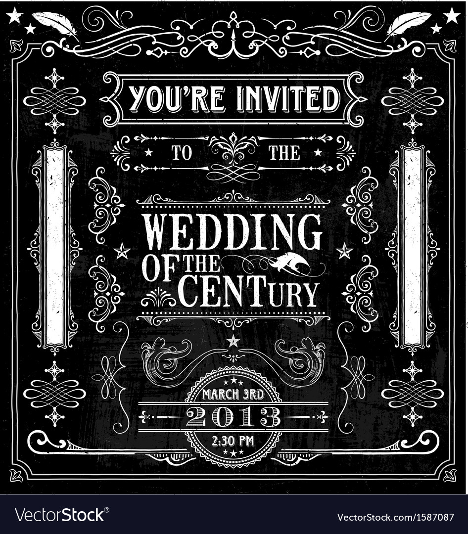 Wedding Invitation Design Elements Royalty Free Vector Image