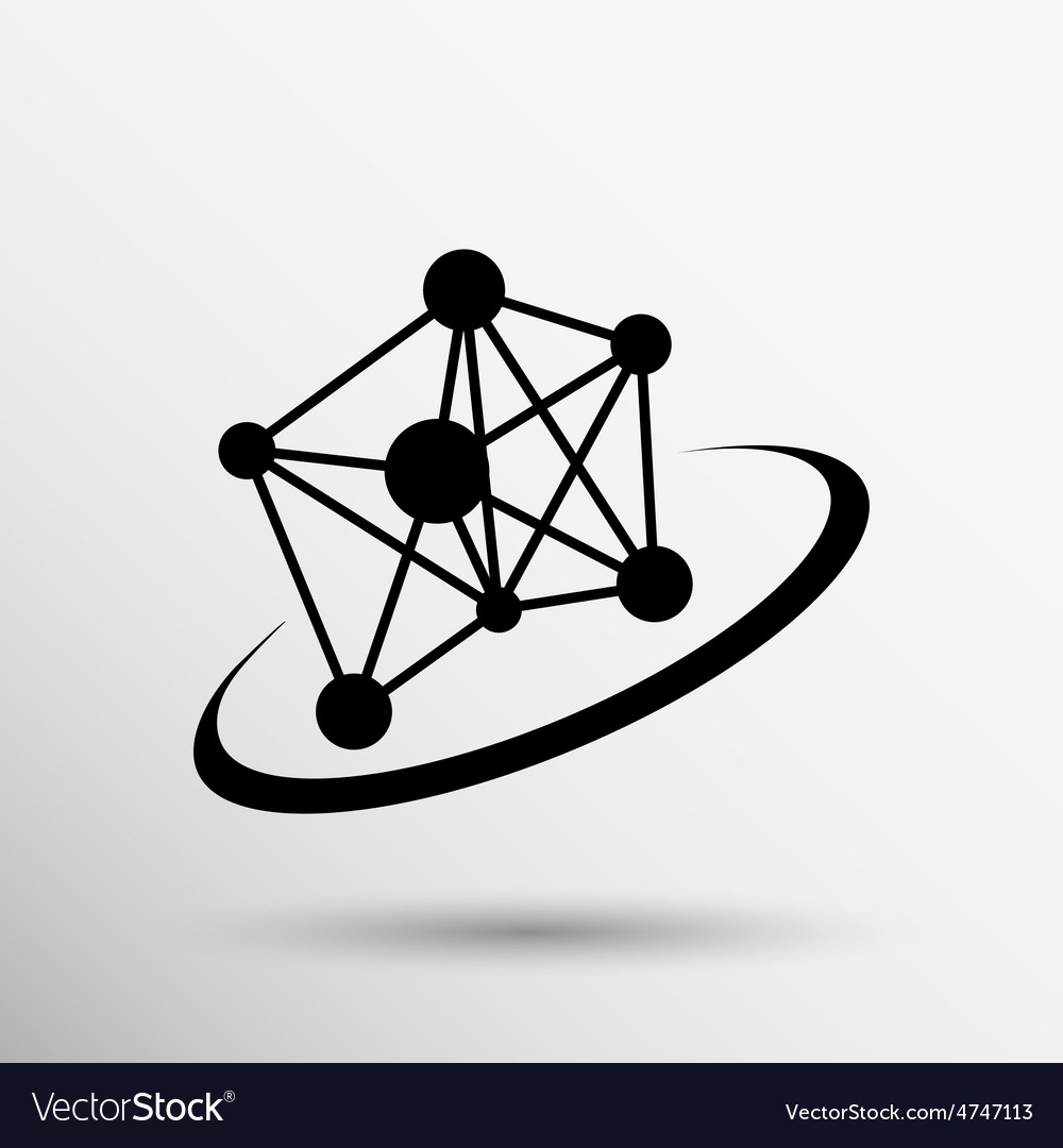 Download Molecule icon atom chemistry symbol element Vector Image
