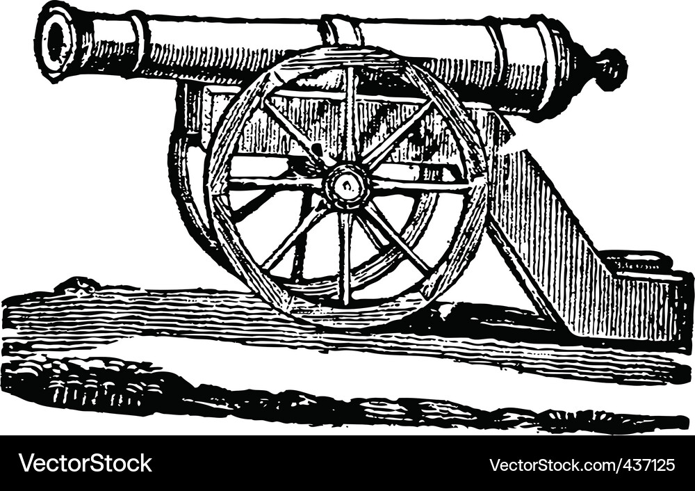 Пушка рисунок легкий