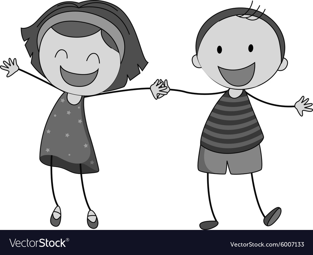 Boy And Girl Holding Hands Royalty Free Vector Image Boy And Girl Holding Hands Royalty Free Vector Image