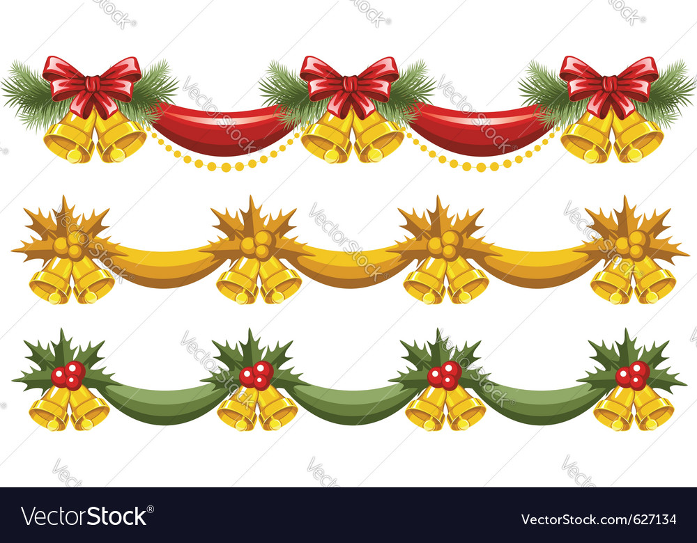 Christmas garlands Royalty Free Vector Image - VectorStock