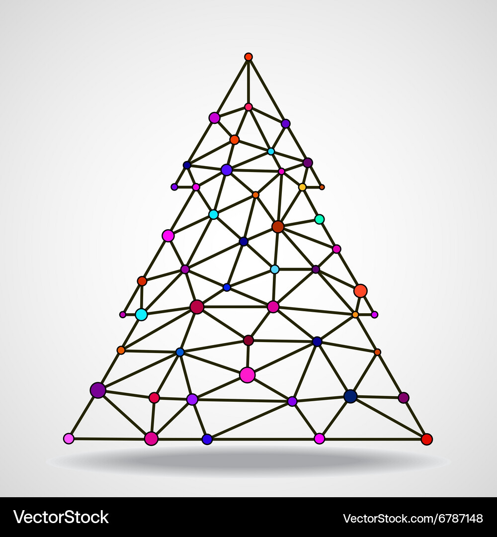 Abstract geometric triangle christmas tree Vector Image