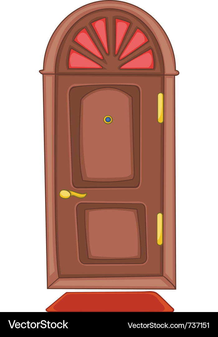 Cartoon home door Royalty Free Vector Image VectorStock