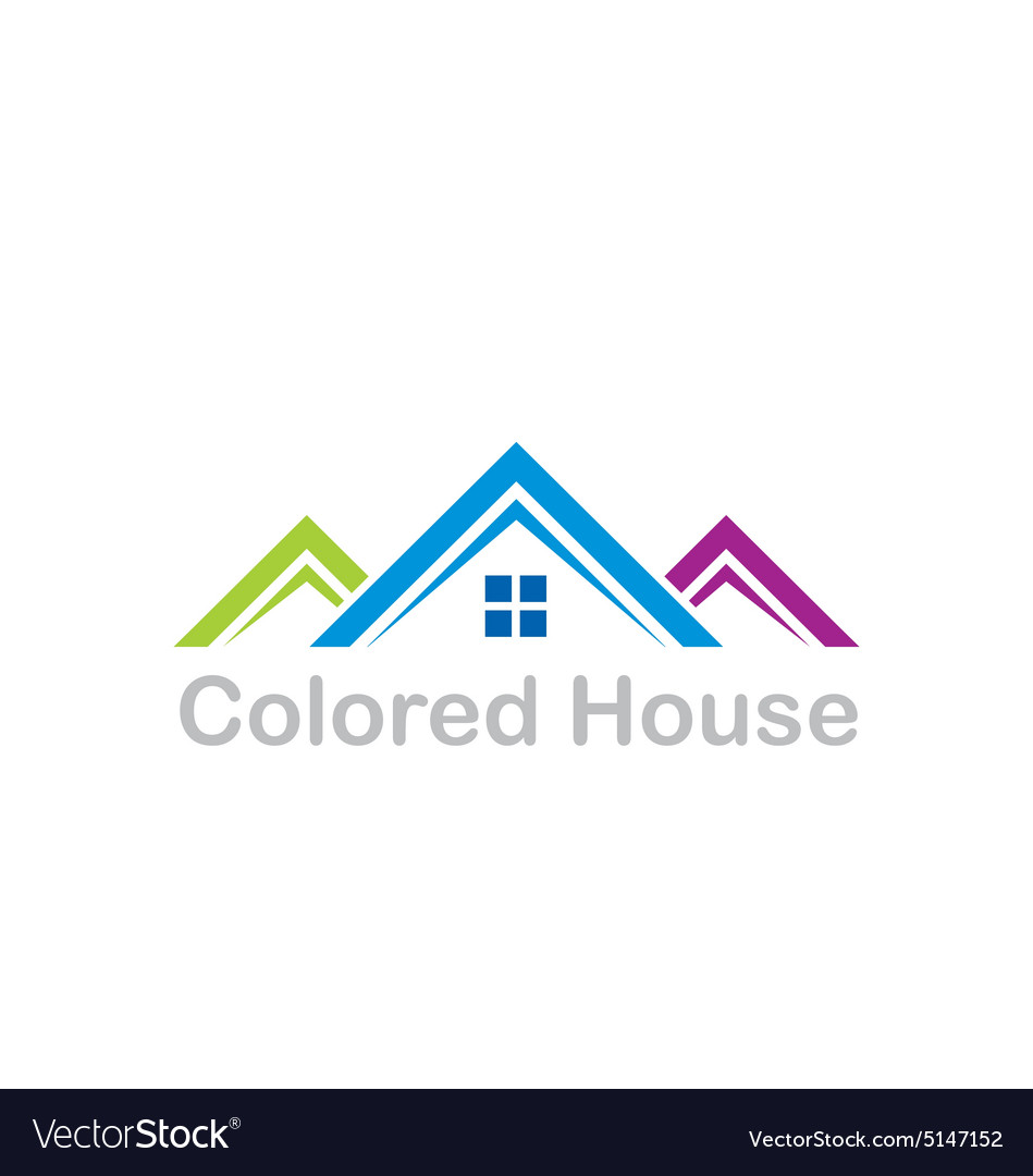House color roof business realty logo Royalty Free Vector House color roof business realty logo Royalty Free Vector
