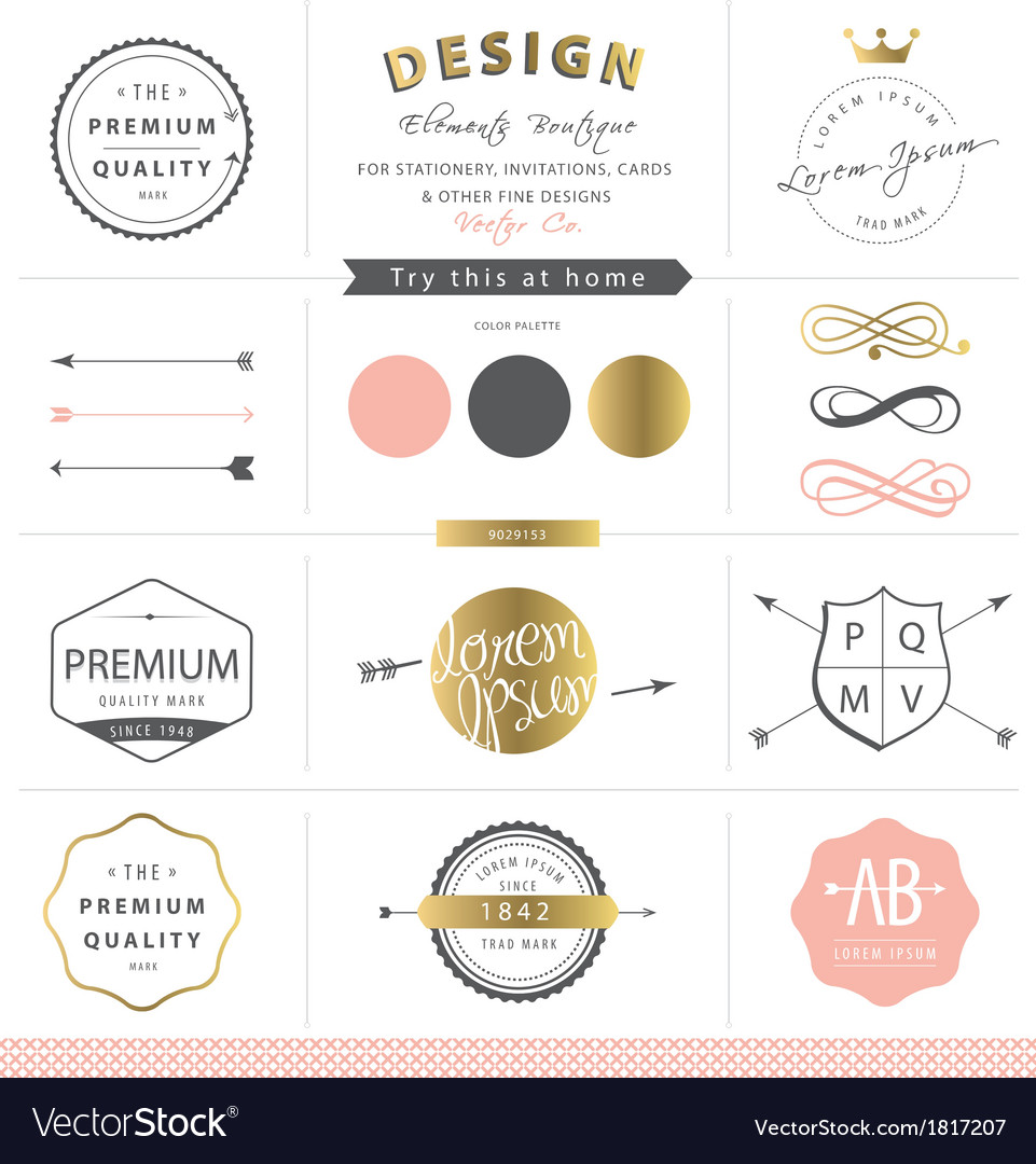 DESIGN ELEMENTS Royalty Free Vector Image - VectorStock
