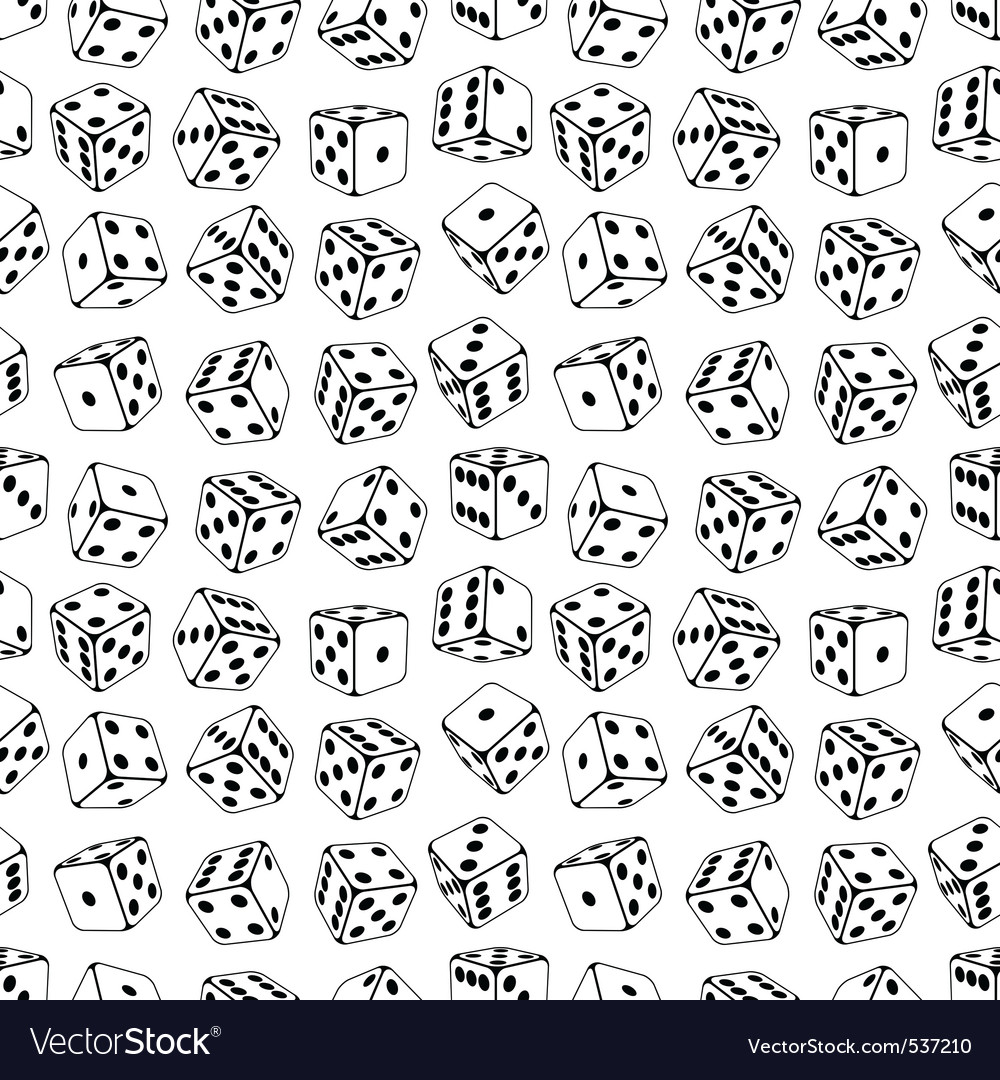 Dice seamless pattern Royalty Free Vector Image