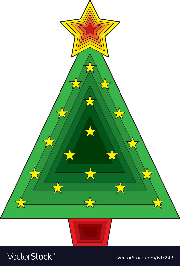 Triangle christmas tree Royalty Free Vector Image