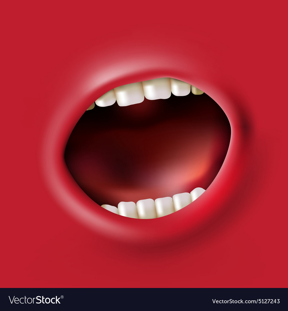 Screaming mouth Royalty Free Vector Image - VectorStock