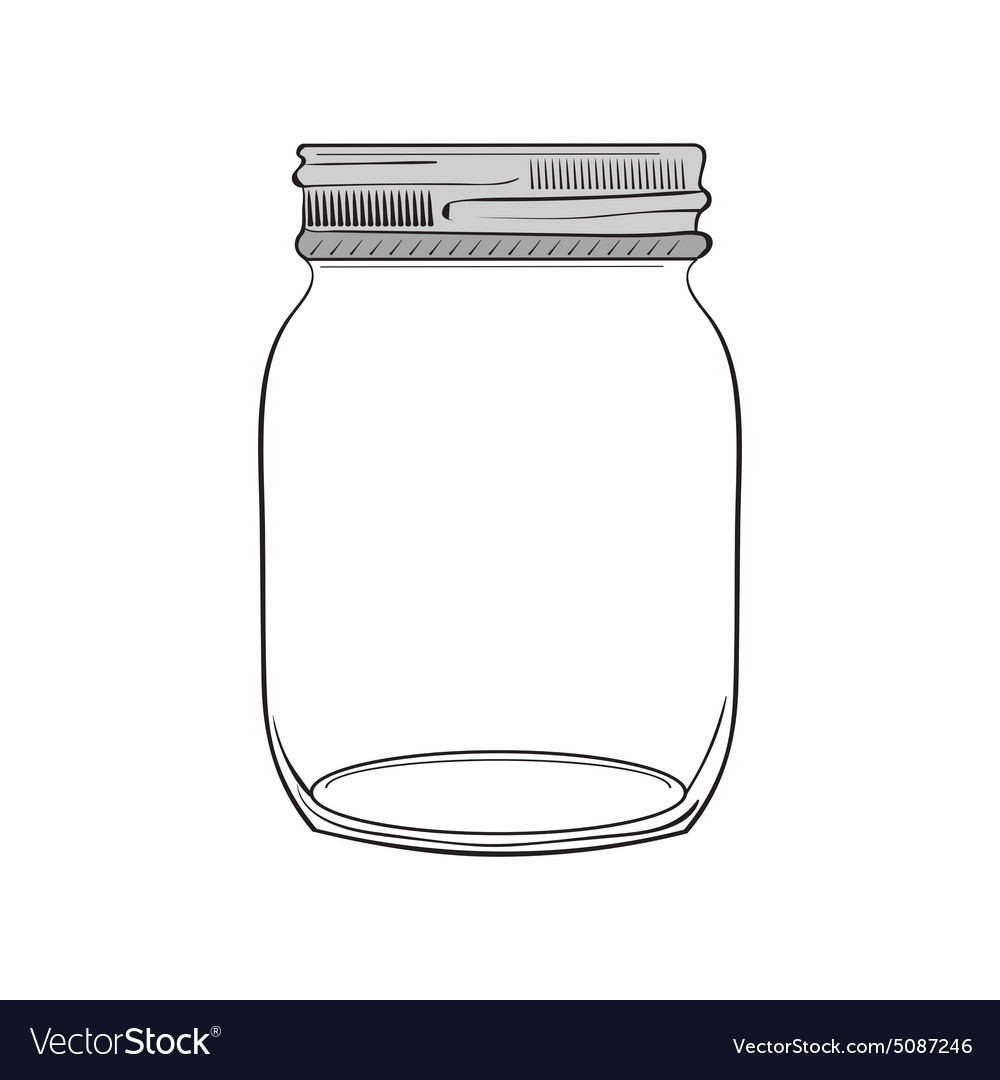Hand drawn jar Royalty Free Vector Image VectorStock