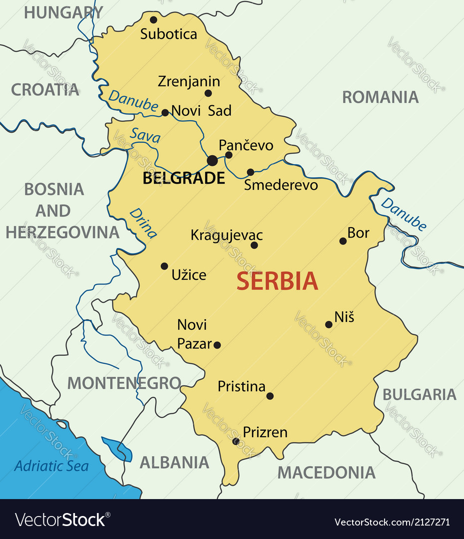 Vector map Belgrade Serbia ai