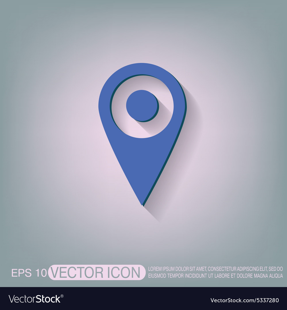 Pin location on the map Royalty Free Vector Image