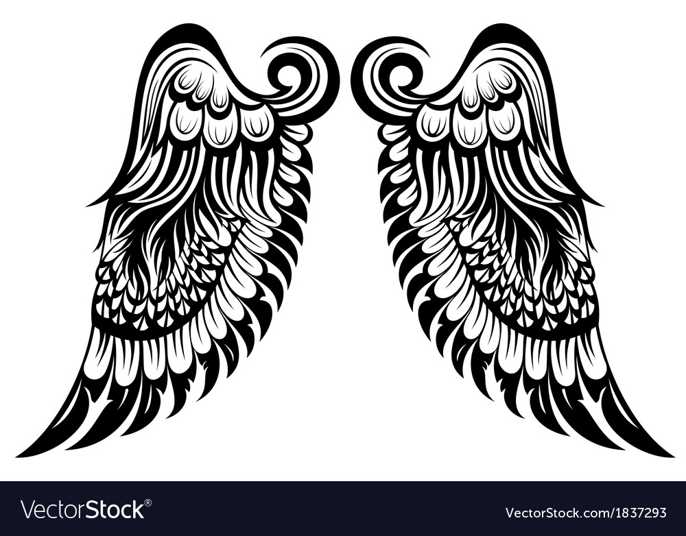 Angel wings Royalty Free Vector Image - VectorStock