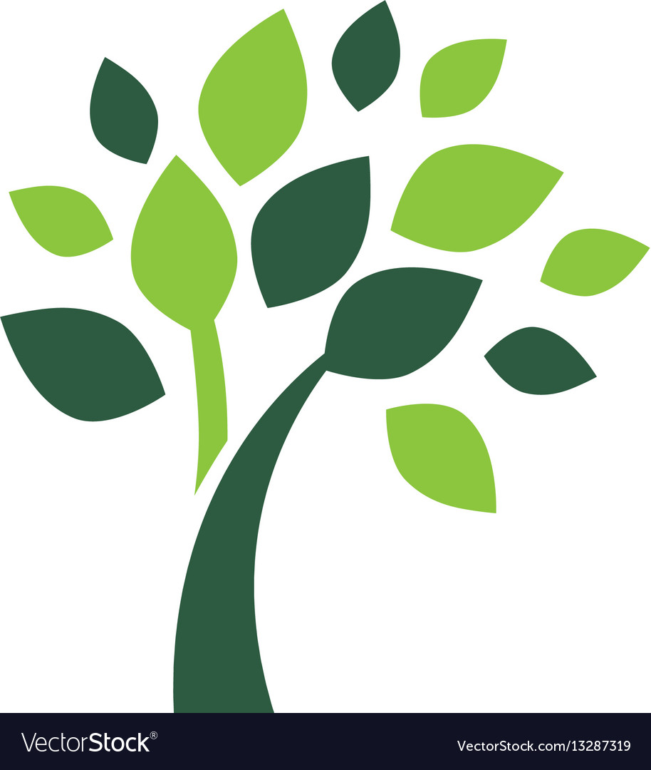 Minimalist Green Tree Logo Symbol Royalty Free Vector Image Green Tree Logos Vector Graphic 05 Vector Logo Free