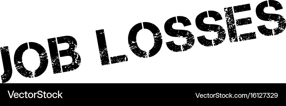 Job losses rubber stamp Royalty Free Vector Image