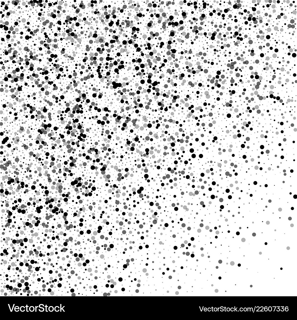 Scattered dense black dots dark points dispersion Vector Image