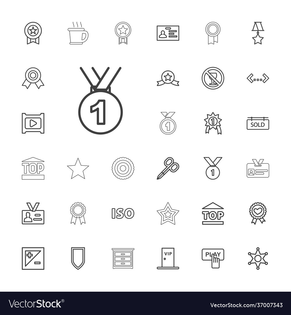 33 badge icons Royalty Free Vector Image - VectorStock