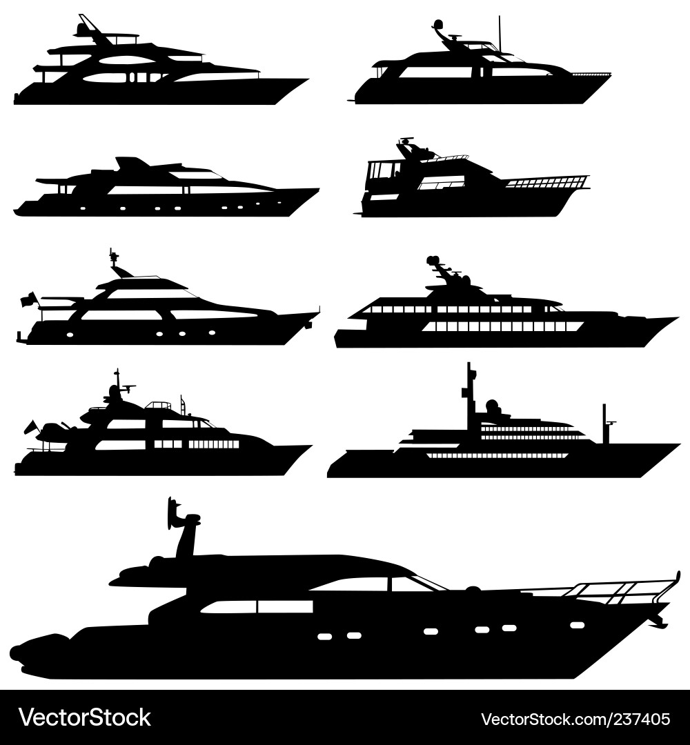 Motor yacht Royalty Free Vector Image - VectorStock