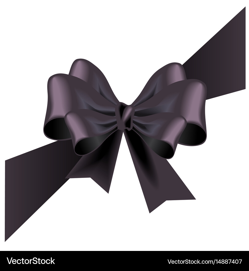 Funeral card with black ribbon Royalty Free Vector Image