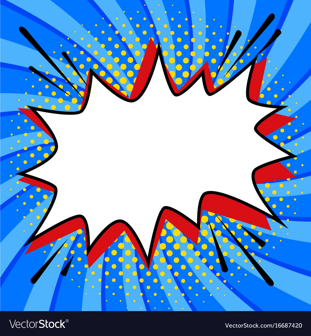 Pop art styled speech bubble template for your Vector Image Pop art styled speech bubble template for your Vector Image