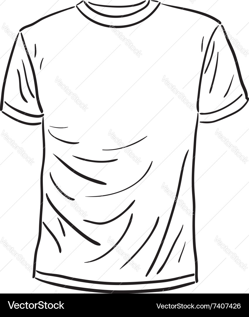 Men s tshirt sketch Royalty Free Vector Image