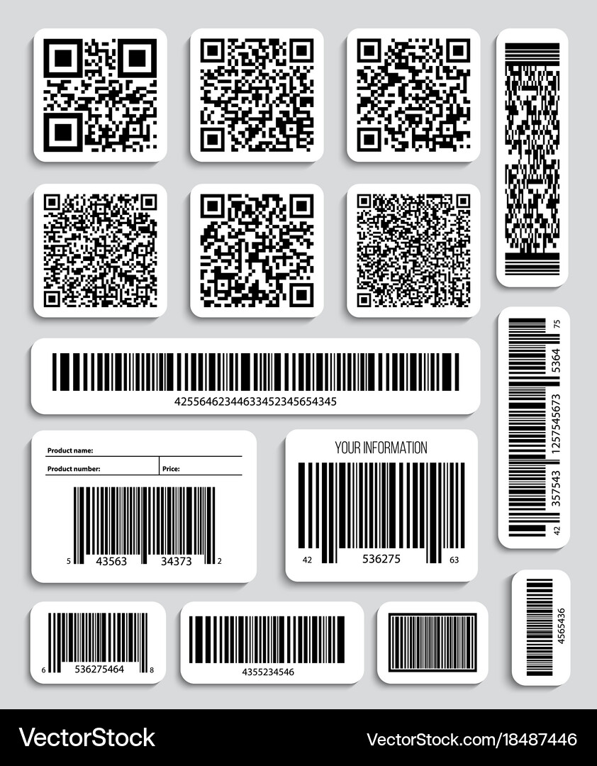Creative of qr codes Royalty Free Vector Image