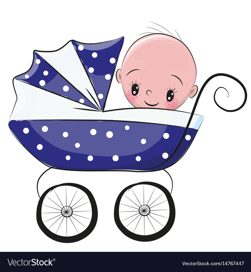 cartoon baby carriage