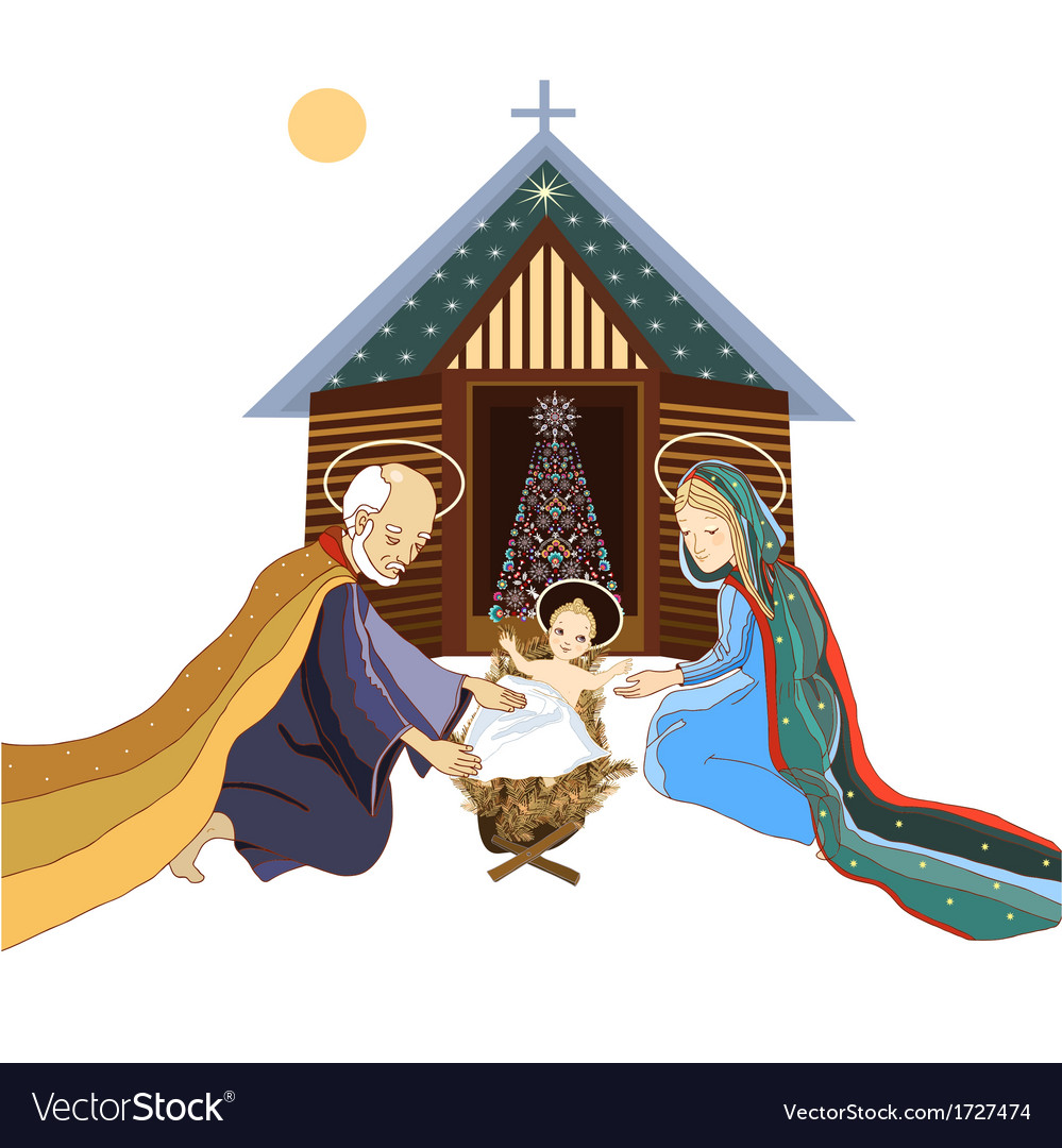 Nativity Scene Royalty Free Vector Image - VectorStock