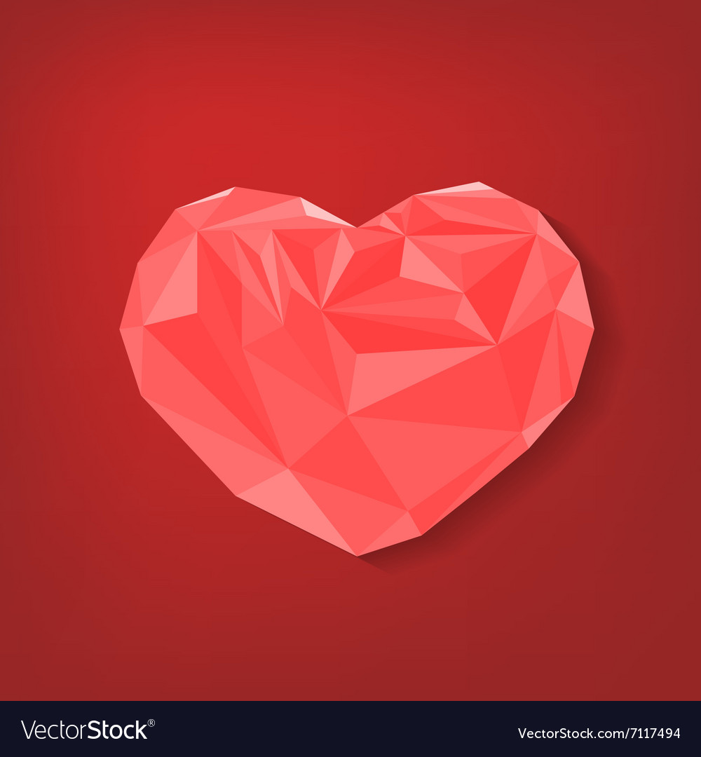 Polygon heart. Polygon heart