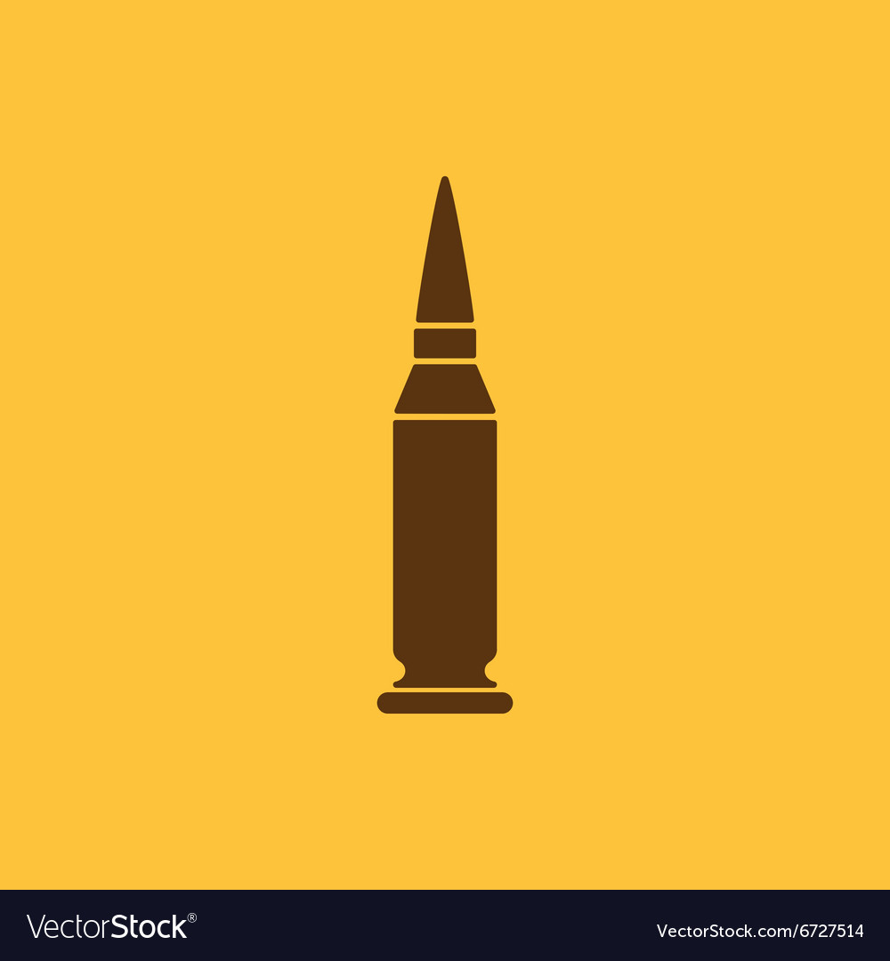 The bullet icon Weapon symbol Flat Royalty Free Vector Image