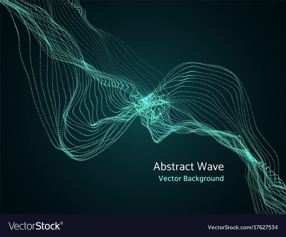 Download Dynamic particles array 3d abstract music wave Vector Image