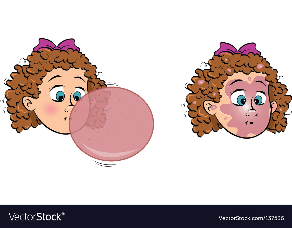 Girl bubblegum pop Royalty Free Vector Image - VectorStock