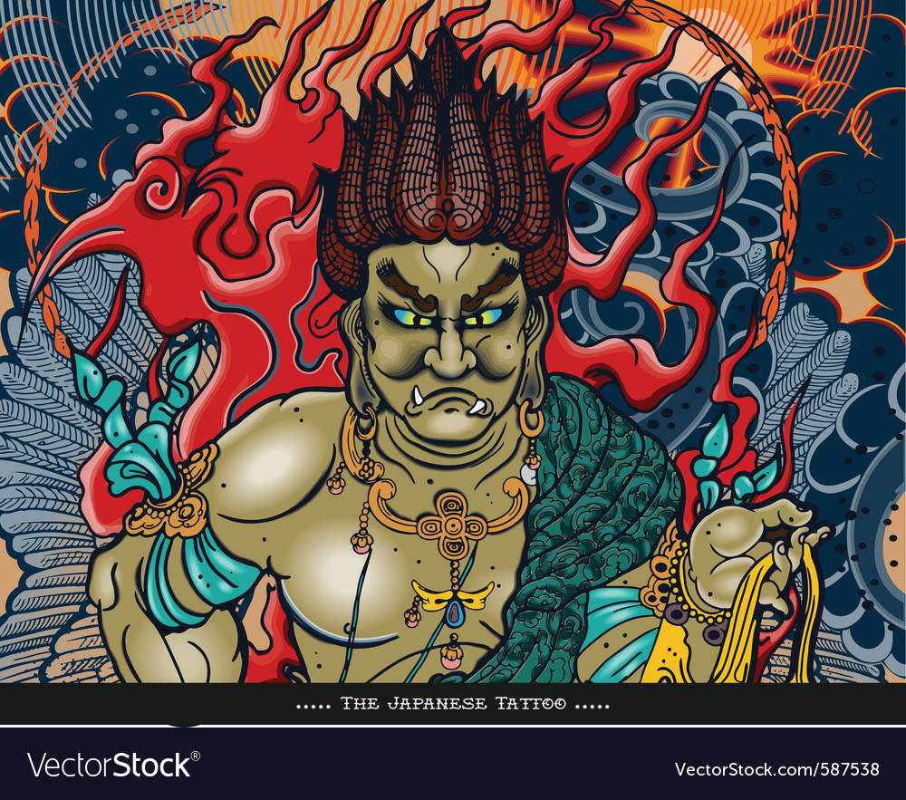 japanese tattoo design royalty free vector image japanese tattoo design royalty free vector image