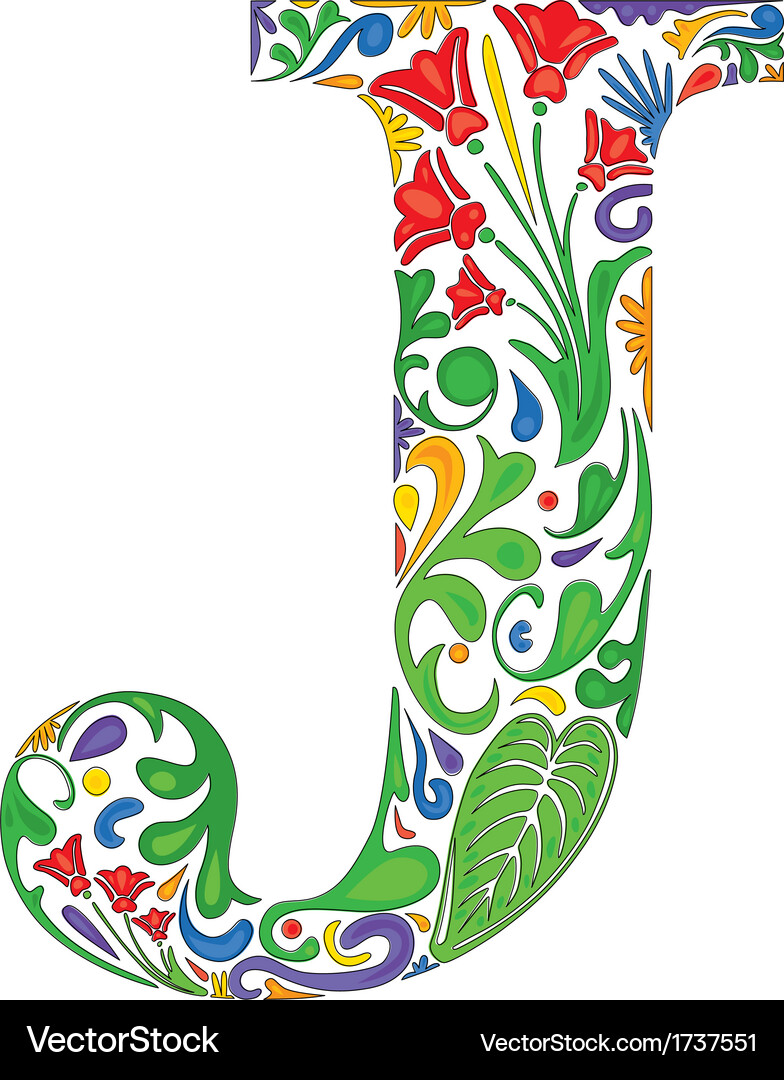 Letter J Royalty Free Vector Image - VectorStock