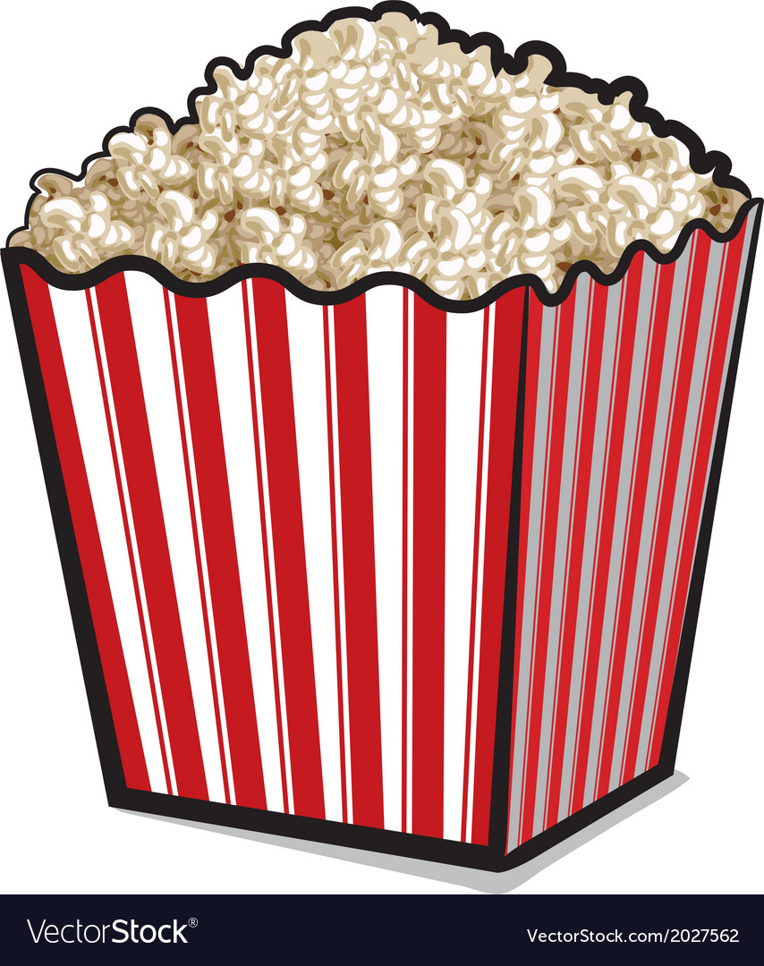 Popcorn box Royalty Free Vector Image VectorStock