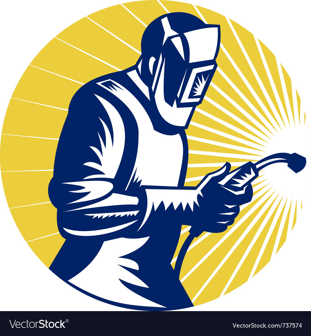 Welder fabricator Royalty Free Vector Image - VectorStock