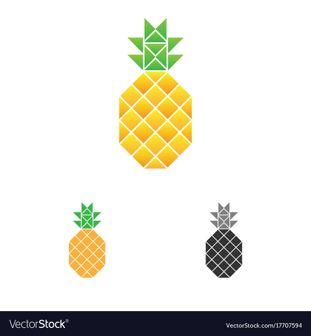 Pineapple logo template fruit logotype Royalty Free Vector