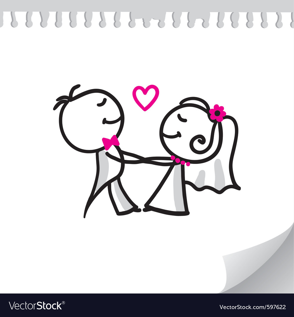 cartoon wedding
