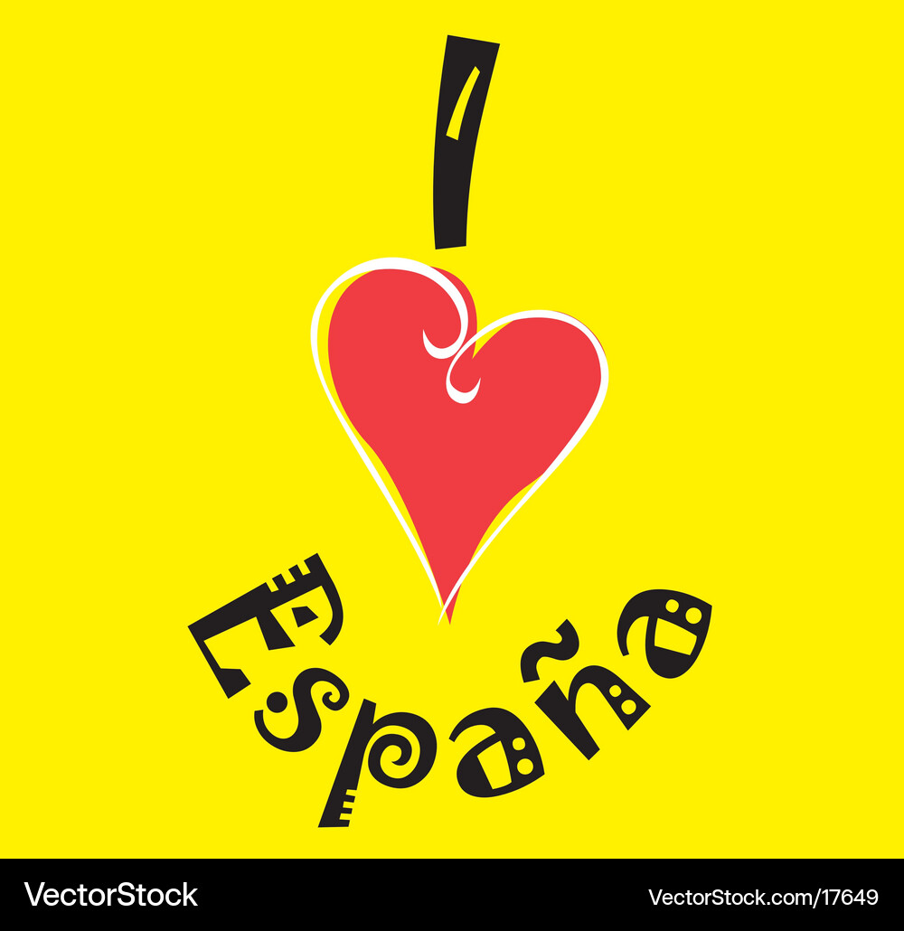 I love Spain logo Royalty Free Vector Image VectorStock