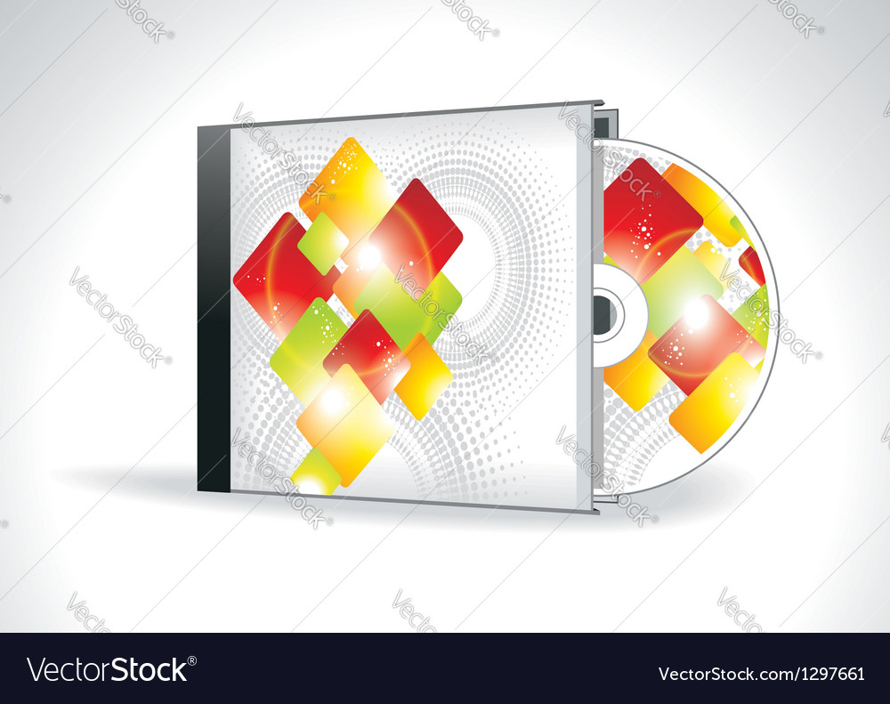 cd cover design with 3d presentation template vector image cd cover design with 3d presentation template vector image, Presentation templates