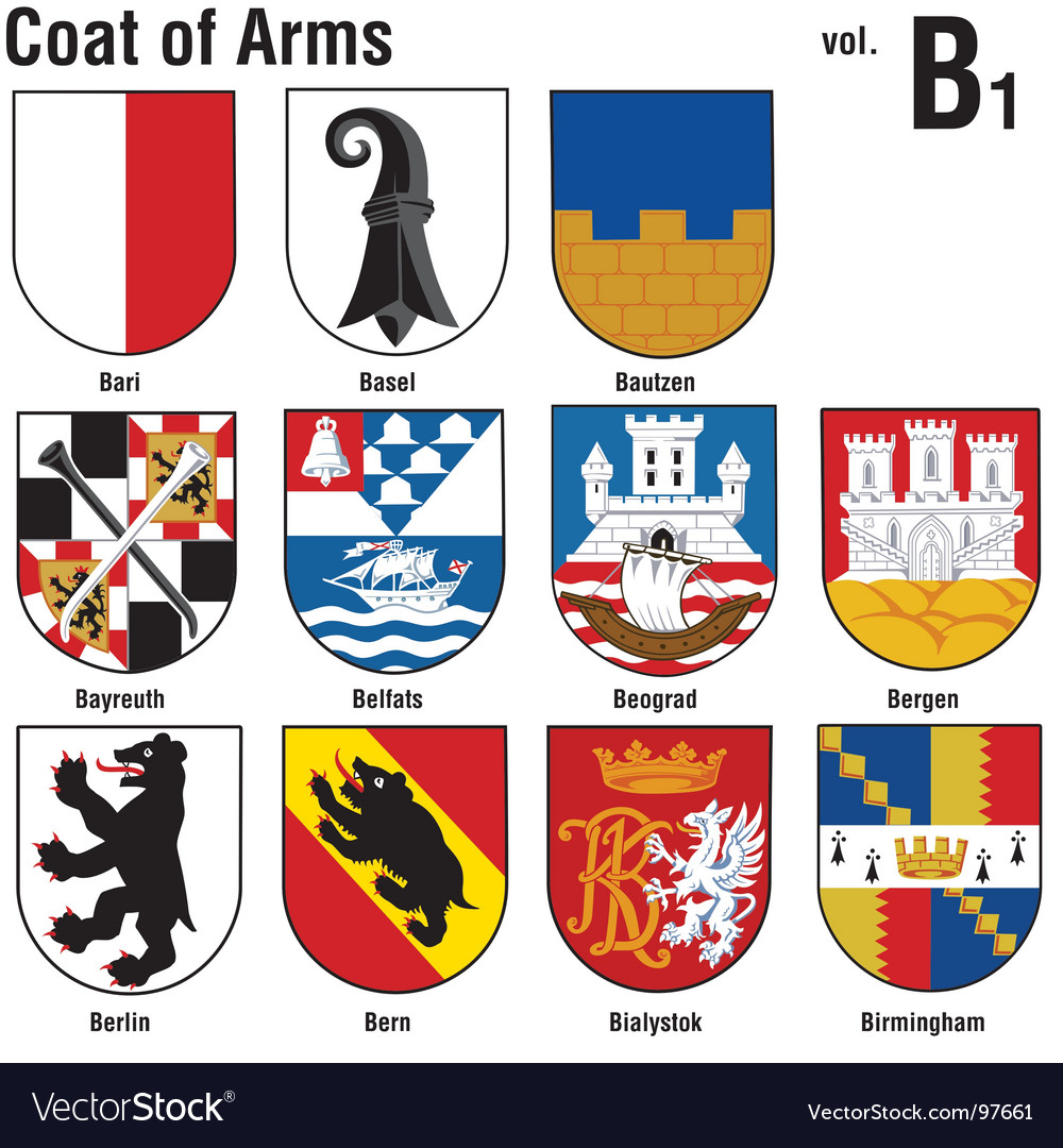 Heraldry coat of arms Royalty Free Vector Image