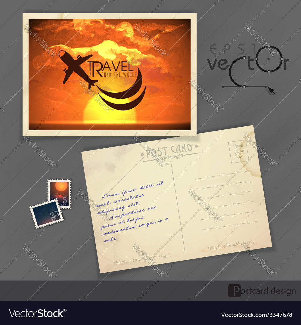 postcard design template