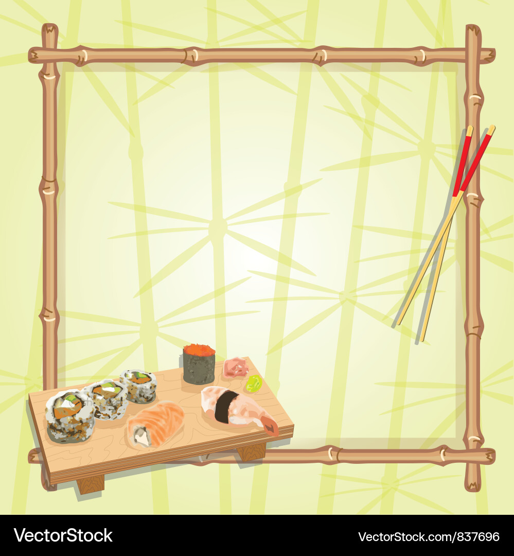 Japanese Sushi party invitations Royalty Free Vector Image